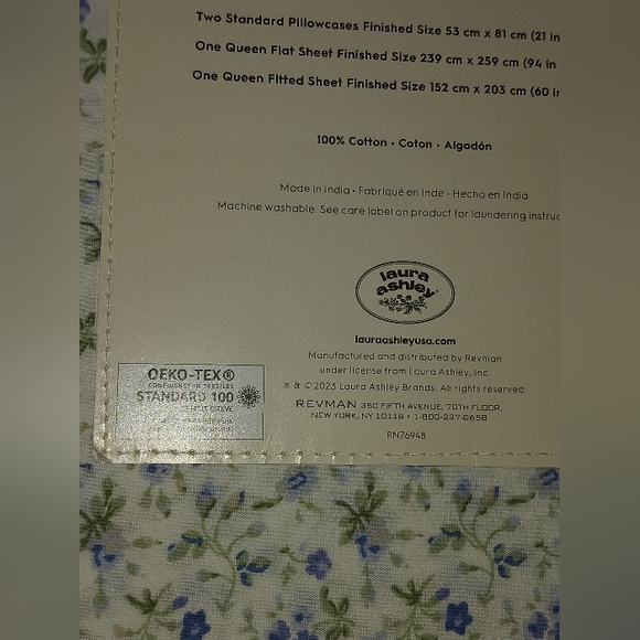 Laura Ashley Queen Sheet Set 100% Cotton - Picture 6 of 7